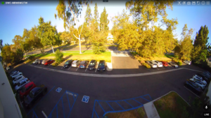 DW Brand camera view of parking lot 180 degrees