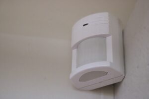 Motion Detector in Top Corner of Room